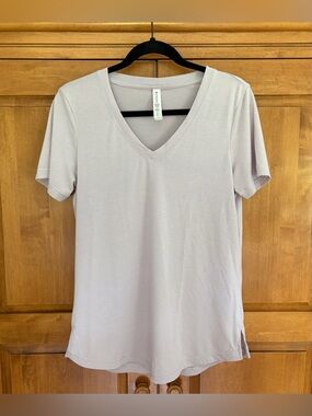 Athleta Light Purple Essential V-Neck Tee